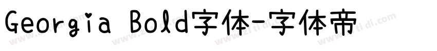 Georgia Bold字体字体转换